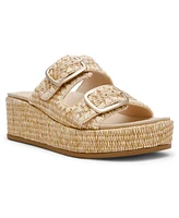 Anne Klein Women's Vineyard Raffia Platform Wedge Sandals