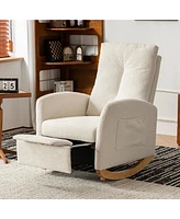 Streamdale Furniture Cozy Rocking Chair with Footrest and Storage