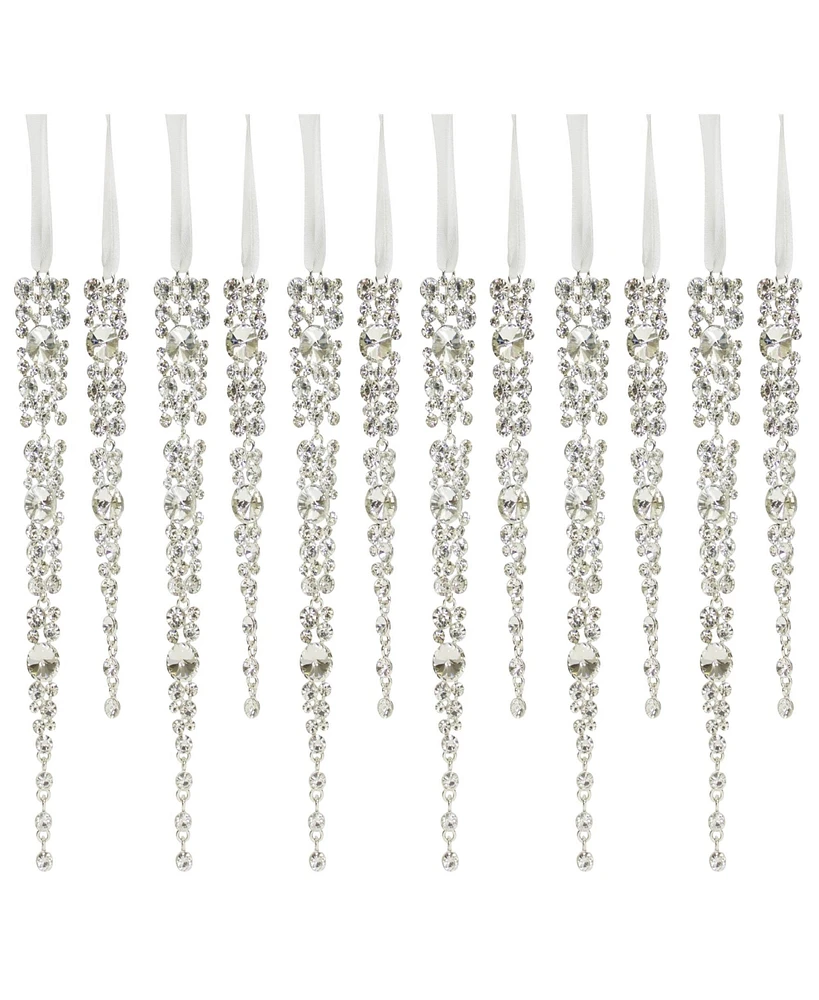 Slickblue Jewel Icicle Drop Ornament (Set of 12)