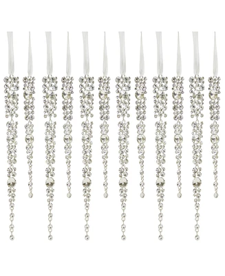 Slickblue Jewel Icicle Drop Ornament (Set of 12)