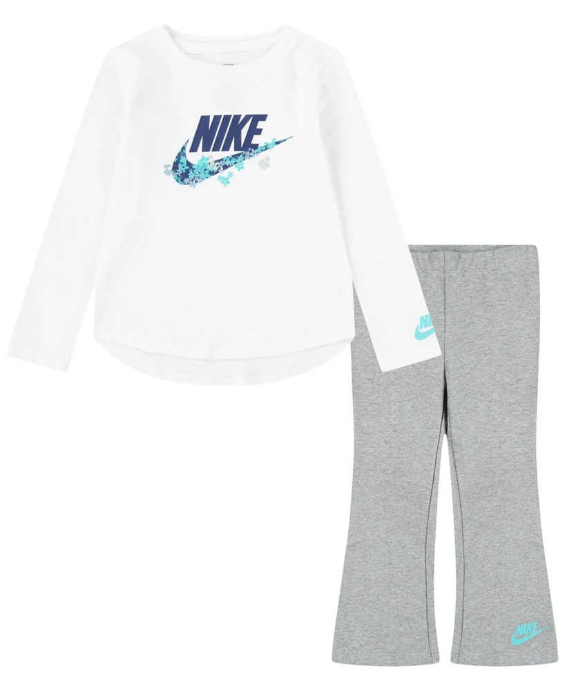 Nike Baby Girls Fresh Cut 2-Piece Long Sleeve Tee and Leggings Set