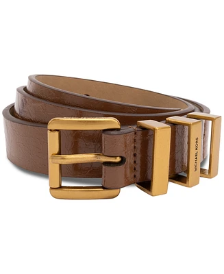 Michael Kors Women's Gold-Tone Leather Belt