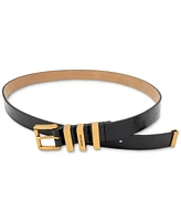 Michael Kors Women's Gold-Tone Leather Belt