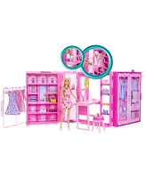 Barbie Dream Closet Toy Playset with Fashion Doll, Clothes, Accessories, 3-ft-Wide with 25+ Pieces - Multi