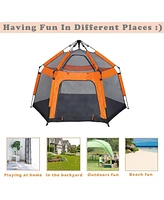 Simplie Fun Automatic Pop-Up Playpen Spacious, Stable, and Ventilated for Outdoor Adventures