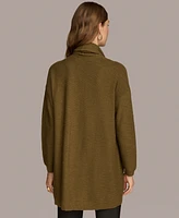 Donna Karan New York Women's Micro-Sequin Scarf Neck Cardigan