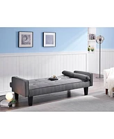 Streamdale Furniture Sofa Convertible Into Sofa Bed Includes Two Pillows 72 Cotton Linen Sofa Bed