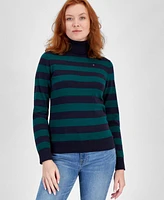 Tommy Hilfiger Women's Rugby Stripe Stella Turtleneck Sweater