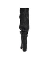 Nine West Women's Magnett Block Heel Slouchy Knee High Boots