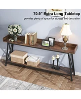 Simplie Fun Rustic Long Skinny Sofa Table for Living Room/Entryway (71")