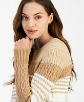 Tommy Hilfiger Women's Leila Colorblocked Cable-Knit Sweater