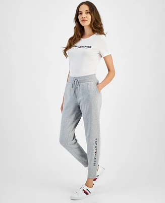 Tommy Hilfiger Women's Drawstring Logo Graphic Jogger Pants