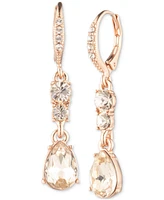 Givenchy Gold-Tone Mixed Crystal Linear Drop Earrings