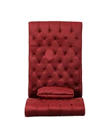 Streamdale Furniture Luxurious Garnet Velvet Upholstered Chaise Lounge