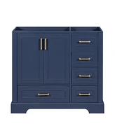 Simplie Fun 36" Blue Traditional Bathroom Vanity Cabinet (Sink Not Included)