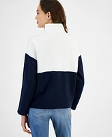 Tommy Hilfiger Women's Colorblocked Quarter-Zip Sweatshirt