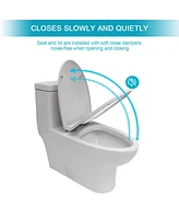 Streamdale Furniture Ceramic One Piece Toilet, Dual Flush With Soft Closing Seat 0001