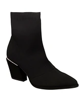 Mia Women's Draxton Block-Heel Knit Dress Booties