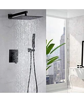 Streamdale Furniture 12 Inch Bathroom Rain Shower Combo Set With Hand Shower