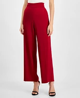 Anne Klein Women's High Rise Wide-Leg Pull-On Pants