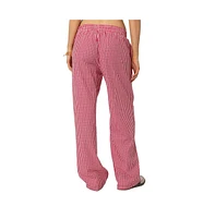 Edikted Women's Taya gingham pants