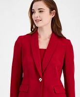 Anne Klein Women's Stretch Peak-Lapel One-Button Jacket