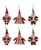 Slickblue Charming Santa Ornaments for Joyful Holiday Decorating (Set of 6)