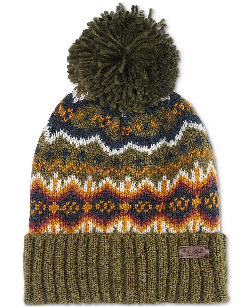 Barbour Men's Case Fair Isle Pom-Pom Beanie