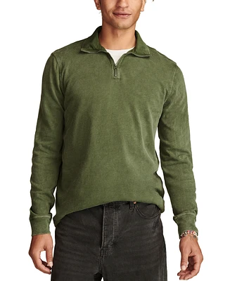 Lucky Brand Men's Weekend Slub Quarter Zip Sweatshirt