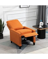 Mondawe Orange Upholstered Recliner Chair Leisure Chair for Living Room with Cushion