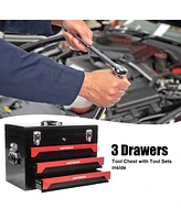 Streamdale Furniture 3 Drawers Tool Box With Tool Set