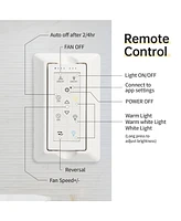 Sofucor 66" Ceiling Fan with Lights & Remote, 6-Speed Dc Motor, Reversible