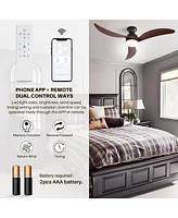 Sofucor 52 Smart Low Profile Flush Mount Ceiling Fan