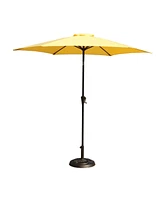 Streamdale Furniture 8.8 ft Aluminum Patio Umbrella with Resin Base, Yellow