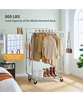 Streamdale Furniture 5-Minute Assembly, Adjustable, Heavy-Duty Clothing Rack with Casters