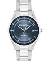 Calvin Klein Men's Iconic Automatic Sliver Stainless Steel Bracelet Watch 40mm