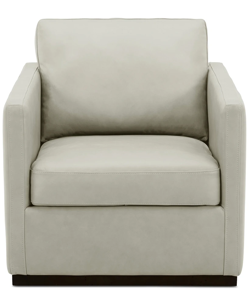 Clasea Leather Swivel Chair, Created for Macy's