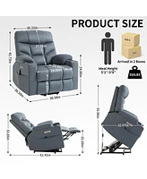 Streamdale Furniture Heavy Duty Power Lift Recliner Chair with Massage and Heating