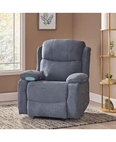 Streamdale Furniture Contemporary Massage Recliner With Heat And Remote Control