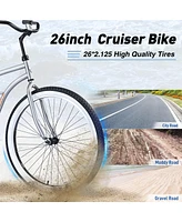 Streamdale Furniture Classic Men's Cruiser Bike 26" Wheels, 7-Speed, and Comfortable Ride