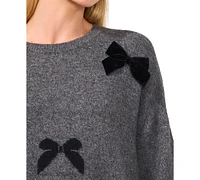 CeCe Women's Bow Applique Sweater