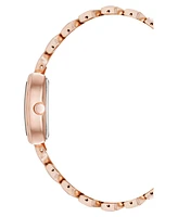 Anne Klein Women's Quartz Herringbone Rose Gold-Tone Alloy Metal Bracelet Watch, 26mm - Rose Gold