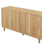 Streamdale Furniture Modern Rattan Dresser with 6 Drawers for Organized Storage