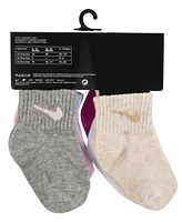 Nike Baby and Toddler Boys or Girls Swoosh Ankle Socks, Pack of 6