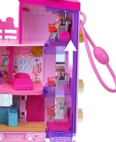 Polly Pocket Barbie Dreamhouse Compact, Dollhouse Playset with 3 Micro Dolls - Multi