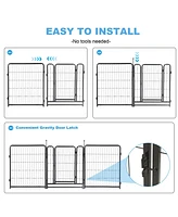 Streamdale Furniture 16-Panel Dog Playpen: 31.6" Height, 2 Doors, Outdoor/Indoor