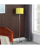 Streamdale Furniture 63"In Yellow Roses In Bloom Acrylic/Metal Floor Lamp