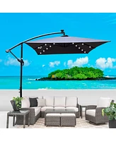 Streamdale Furniture Solar Powered Led Patio Umbrella, 8 Ribs