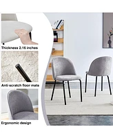 Modern Grey Chair (Set of 2) with Iron Legs