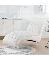 Streamdale Furniture Tufted Armless Chaise Lounge Chair